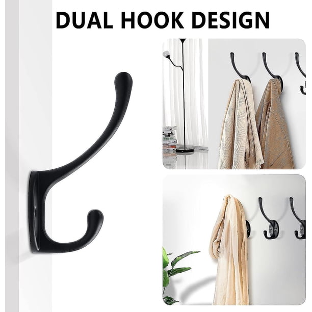 30x Ganchos Dobles Resistentes Para Colgar En La Pared Con Tornillos