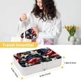 thumbnail image 5 of American Flag PU Leather Jewelry Box Organizer with Removable Compartment - Portable Decorative Jewelry Boxes, 5 of 6