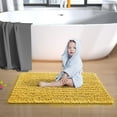 thumbnail image 6 of TJOUL Bathroom Rug – Extra Soft, Absorbent, Non-Slip, Quick Dry Chenille Bath Mat, Machine Washable, 60" x 24", Yellow, 6 of 9