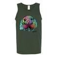 thumbnail image 2 of Wild Bobby, Colorful Neon Seal Animal Lover Mens Graphic Tank Top, Forest Green, Small, 2 of 3