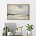 thumbnail image 3 of PixonSign Framed Canvas Print Wall Art Storm Cloud Lake Reflection Nature Wilderness Illustrations Fine Art Decorative Farmhouse/Country Relax/Calm/Cozy Multicolor Zen for Bedroom - 16"x24" Natural, 3 of 5
