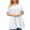 White, variant on VEPKUL Plus Size Blouse for Women Short Sleeve Casual Shirt Tunic Tops Down Neck T-Shirt Loose Shirt B-purple 1X