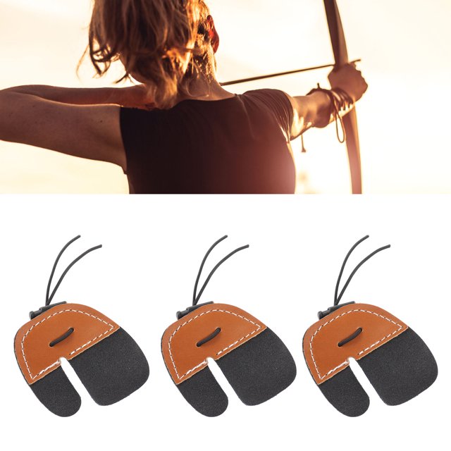 Protector de tiro con arco lengüetas de dedo de tiro con arco de ajuste perfecto 3 piezas para disparar ANGGREK Otros