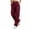 Wine, variant on Maplenight Womens Cargo Pants Elastic Waist Button Hiking Pants Casual Travel Work Trousers with Multi Pockets