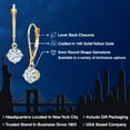 thumbnail image 2 of Gem Stone King 14K Yellow Gold Forever One DEF Moissanite From Charles & Colvard Earrings for Women | 1.00 Cttw | Gemstone Birthstone | Round 5MM, 2 of 7