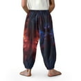thumbnail image 4 of DISNIMO Galaxy Wolf Kids Harem Pants Boys Bloomer Harem Pants Kids Bloomer Trousers Boys Harem Bloomers for Boys Loose Legged Sweatpants 13-16 Elastic Basic Harem Pants for Boys Beach Pants Girls, 4 of 7