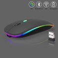 thumbnail image 4 of Ratón inalámbrico Bluetooth Guiheng recargable LED gris, 4 of 7