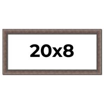 20x8 Frame Silver Real Wood Picture Frame Width 1.25 Inches | Interior Frame Depth 0.5 Inches |