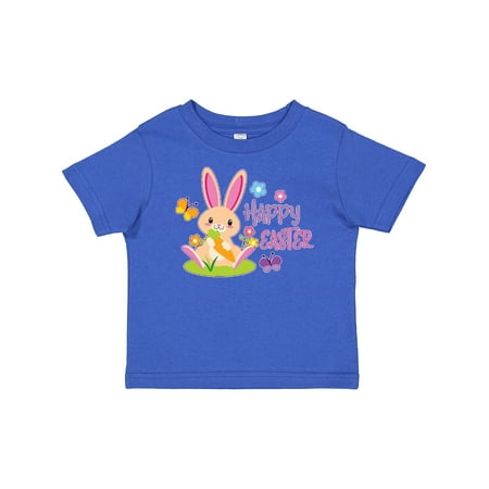 

Inktastic Happy Easter with Cute Bunny and Butterflies Gift Baby Boy or Baby Girl T-Shirt