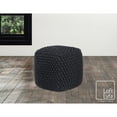 thumbnail image 4 of Loft Lyfe Pouf en Coton Yousuf, Noir, 4 of 6
