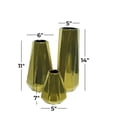 thumbnail image 3 of DecMode 14", 11", 7"H Geometric Gold Ceramic Vase, Set of 3, 3 of 10