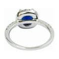 thumbnail image 4 of Natural Blue Sapphire Ring, Blue Sapphire Gemstone Ring, September Birthstone, Zircon Ring Women Ring, Gold Micron, 925 Sterling Silver, Halo Ring, Dainty Minimal Stacking jewelry, Wedding Gift Ring, 4 of 4