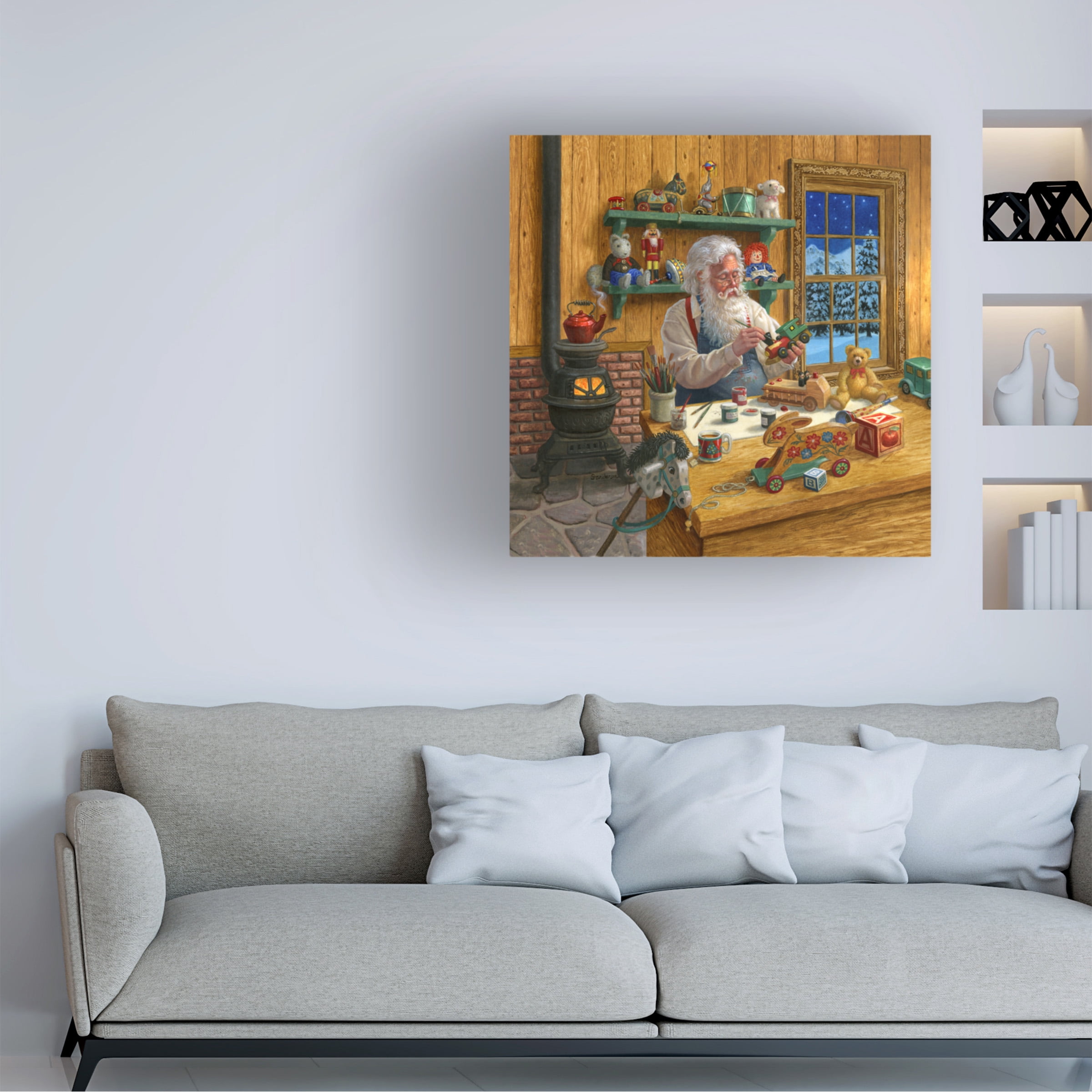 Ruth Sanderson 'Santa's Workshop' Canvas Art