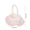thumbnail image 3 of Kuroiy Woven Rattan Storage Basket | Handheld Easter Candy Flower Organizer | White Plastic | Lightweight Durable Skirt Design | 8.3x6.3in | Indoor Outdoor Holiday Decor, 3 of 6