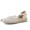Beige, variant on Talisa Espadrilles for Women, Closed Toe Wedge Sandal with Elastic Ankle Strap and Jute Wrapped Sole