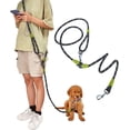 thumbnail image 4 of BURIBURI Hands Free Dog Leash Crossbody Dog Running Leash Handsfree Pet Rope for Hiking Training Heavy Duty Reflective Pet Walking Belt (Black), 4 of 5
