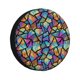 thumbnail image 1 of Fotbe Colored Glass1 Funda de Llanta de Repuesto con Estampado, Engrosada, Ajuste Universal para Jeep, Remolque, RV, SUV, Camión-16 inch, 1 of 6