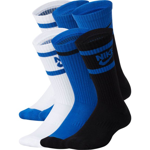 Men's Nike 6-pack Everyday Plus Cushion Crew Training Socks Color: Royal Size: 7-8.5