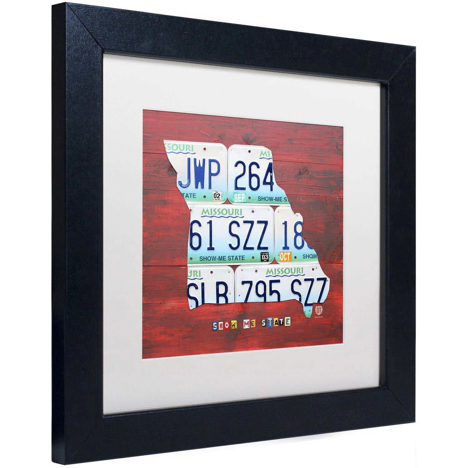 Trademark Fine Art 'Missouri' Canvas Art by Design Turnpike, White Matte, Black Frame