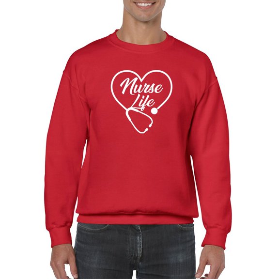 Nurse Life Slogan Sweatshirt Men -GoatDeals Designs, Male 3X-Large