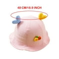 thumbnail image 3 of Penkiiy Baby Hats Sun Hat Summer Baby Outdoor Sunshade Sun Hat Fisherman Hat Basin Hat With Hat Rope Pink Hat for One Size, 3 of 3