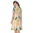 thumbnail image 6 of Vsdgher Banana With Leaves for Womens Summer 2025 Casual Midi Maxi Dresses Lightweight Short Sleeve Round Neck Beach Dress -3X-Large, 6 of 7