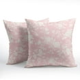 thumbnail image 2 of Vintage Floral Pillow Covers 16x16 Inch Set of 2 Rustic Light Pink and White Outdoor Decorative Throw Pillows Chinoiserie Flower Toile Pillowcases Cushion Covers for Couch Home Decor, 2 of 6