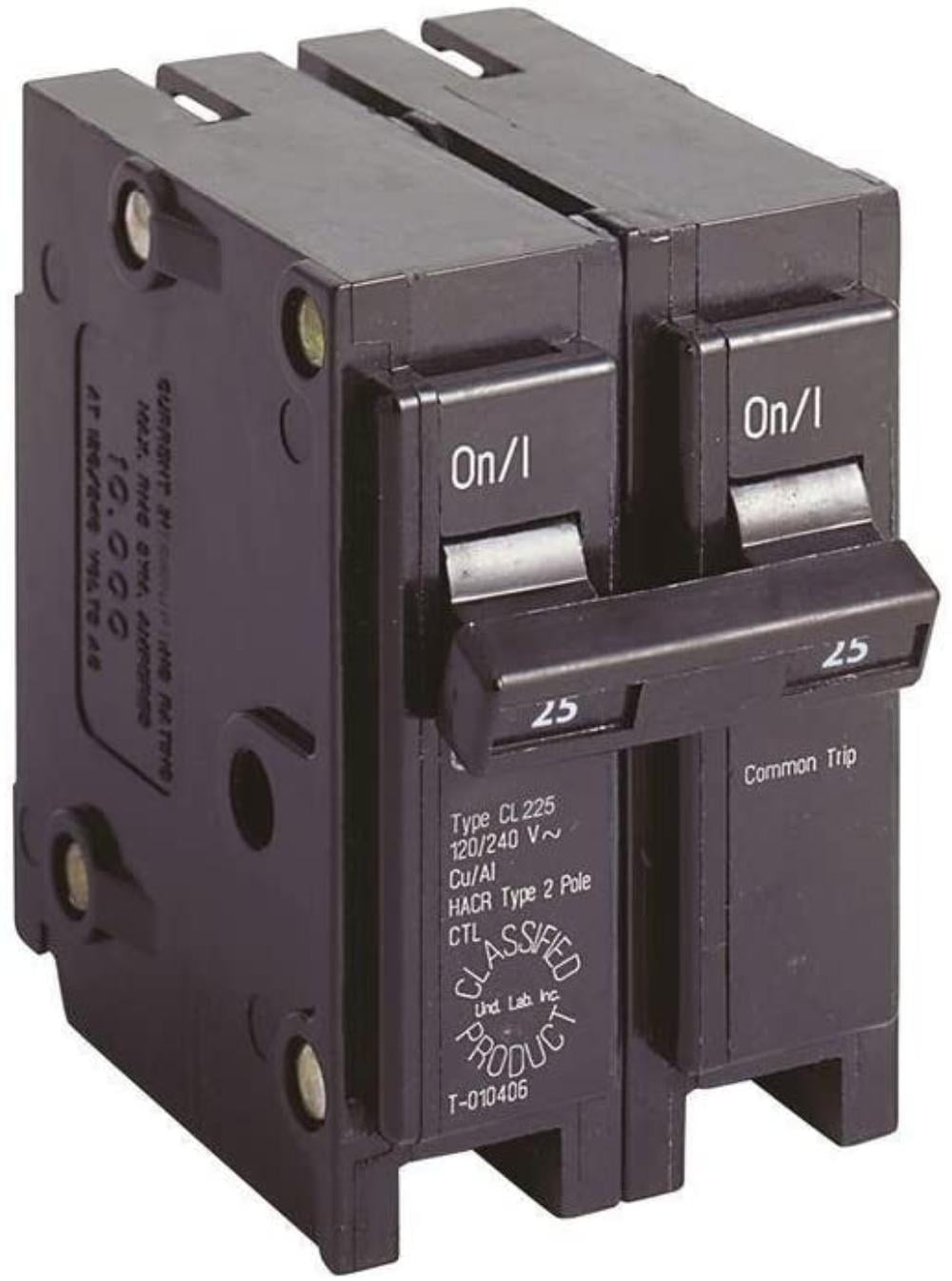 Eaton CL225  25 Amp 2-Pole 120/240 V Circuit Breaker,QTY 5 