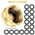 thumbnail image 4 of Spencer 4 Pack Garden Hose End Caps with 12 Washers, Brass Cap, 3/4" Female End Cap, 4 of 10