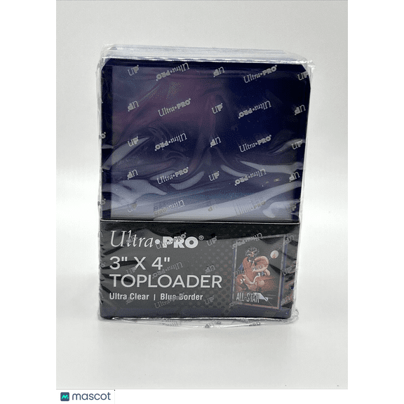 Ultra Pro 3X4 BLUE BORDER Toploaders 35pt 1 Pack of 25 for Standard Sized Cards