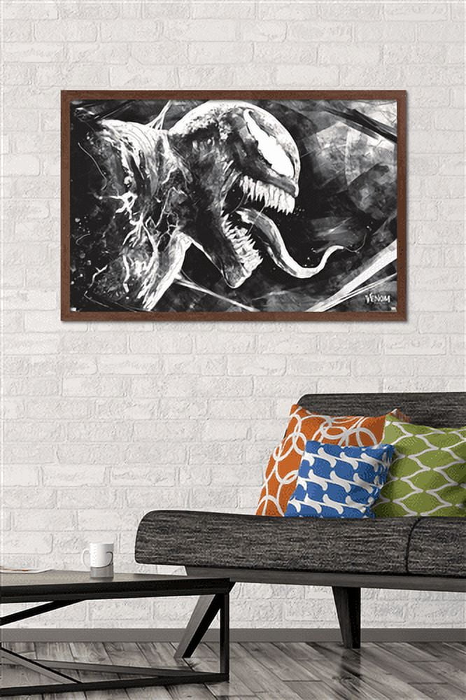 Marvel Venom: Let There be Carnage - Sketch Wall Poster, 22.375" x 34", Framed