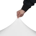 thumbnail image 5 of HOMEIORA 1pc Waterproof Tablecloth, Elastic Edge Table Cloth Protector, Wipeable Table Cloth for Tables 23" Diameter, White, 5 of 6
