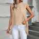 thumbnail image 4 of Casual Tops Cuello Redondo Top sin Mangas Largas para las Mujeres, Elegante Y de Moda Blusa de Color Sólido para el Uso Diario de Verano, 4 of 9