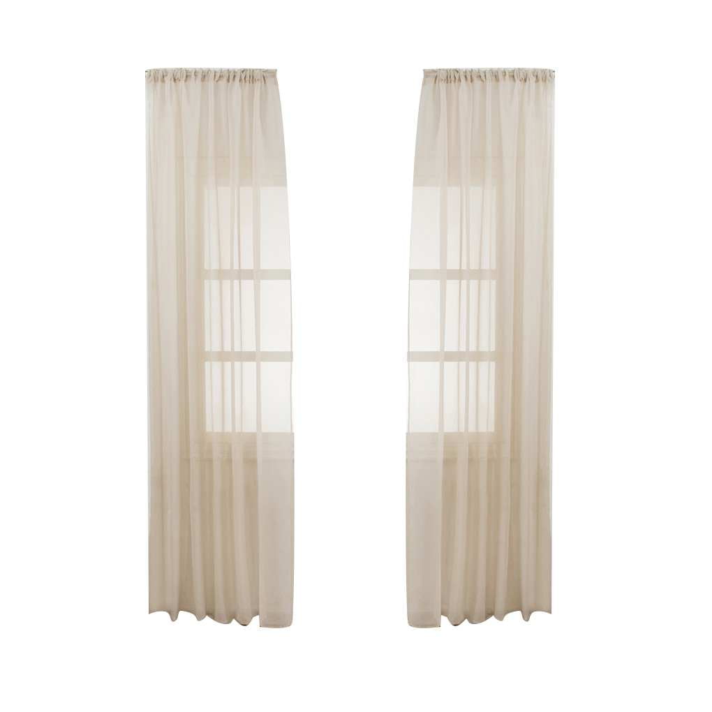 Solid Window Screening Curtain Translucent Door Room Divider Sheer Kitchen Bedroom Window Drapes