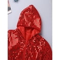 thumbnail image 7 of Aislor Kids Boys Girls Hip-hop Jazz Stage Performace Sequins Hooded Tops Jacket with Pants Dance Outfit, 7 of 7