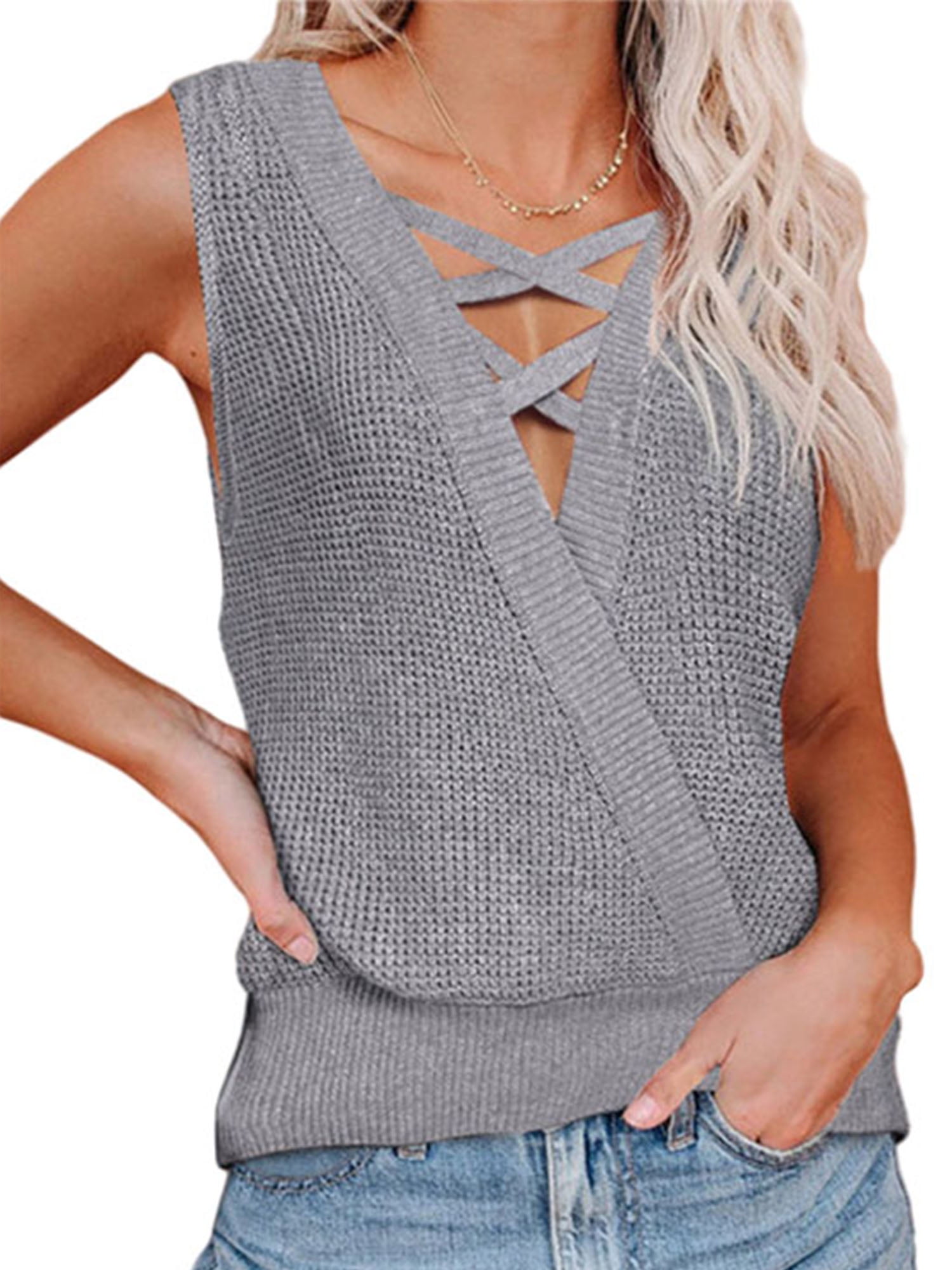 Tank Tops for Women Criss Cross Shirts 