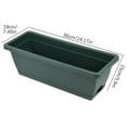 thumbnail image 2 of 1 Pack Window Flower Planter Boxes, Rectangular Flower Pots for Indoor Outdoor Use, Plastic Flower and Vegetable Planting Pots Plant Containers, Rectangular Planter Box Window Box Planter, 2 of 5