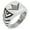 Silver, variant on Stainless Steel Freemasons Masonic Eye of Providence Chevron Pattern Biker Style Polished Ring