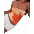 thumbnail image 2 of Cute Strapless Tube Tops for Women Y2K Floral Bandeau Crop Top Teen Girls 2025 Summer Trendy Going Out Tops Yellow S, 2 of 7