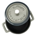 thumbnail image 2 of Lava Enameled Cast Iron Small Dutch Oven 0.4 Qt. Round with Trendy Lid Gray, 2 of 3