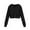 Black, variant on Hoodies for Girls White Cropped Hooded Long Sleeve Hooded Sweatshirt Top Fall Clothes Tween Girls Clothes 11-12 Years