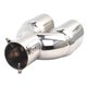 thumbnail image 4 of FLhrweasw Punta Escape Doble Con Borde Enrollado Punta Tubo Escape Corte Inclinado Entrada 3 Pulgadas (plata), 4 of 9