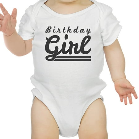 

Birthday Girl White Bodysuit Cotton Cute 1st Birthday Baby Girl Gift