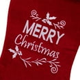 thumbnail image 5 of Northlight 20" Red and White "Merry Christmas" Velour Stocking, 5 of 7