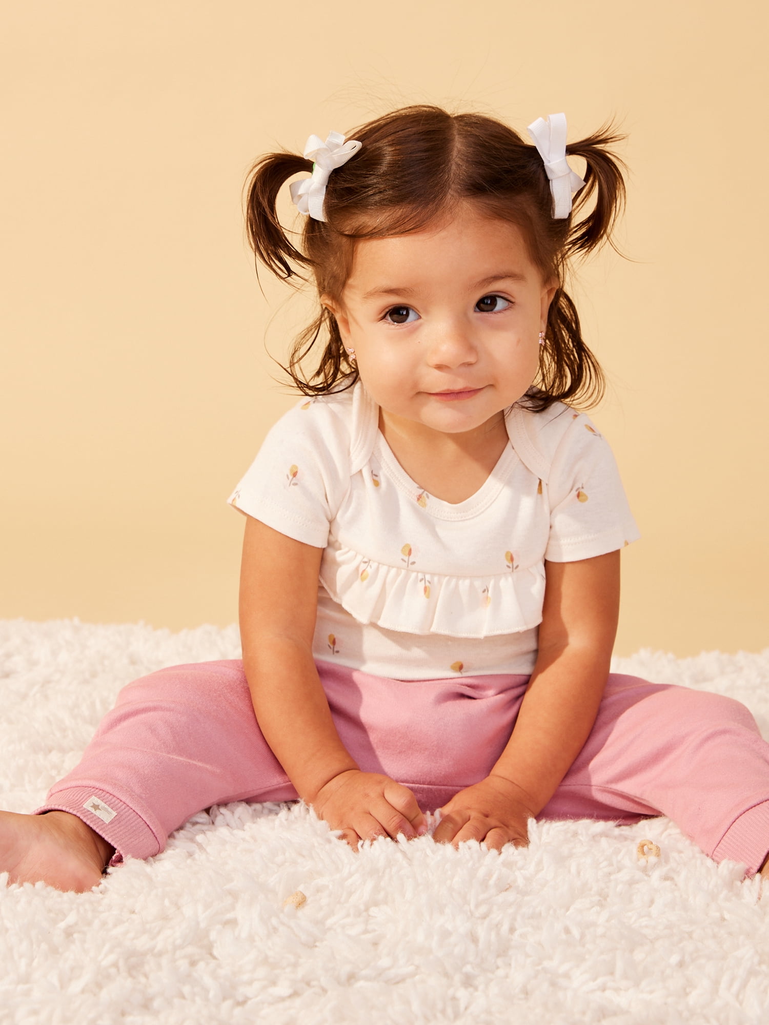 Little Star 100% Organic Cotton 5 Pack Baby Girl Bodysuit