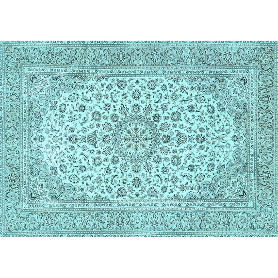 Ahgly Company Indoor Rectangle Persian Light Blue Traditional Area Rugs, 3' x 5'