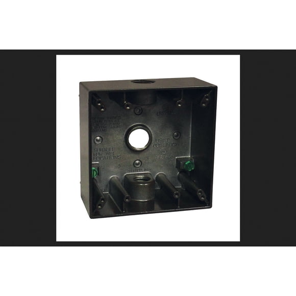 Caja eléctrica Sigma cuadrada de 11.5 cm para 2 módulos resistente al agua