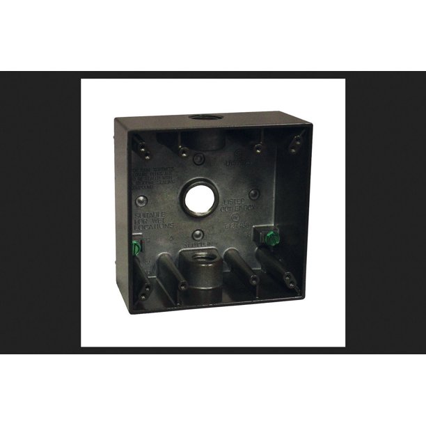 Caja eléctrica Sigma cuadrada de 11.5 cm para 2 módulos resistente al agua