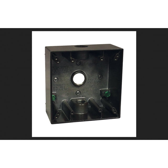 Caja eléctrica Sigma cuadrada de 11.5 cm para 2 módulos resistente al agua