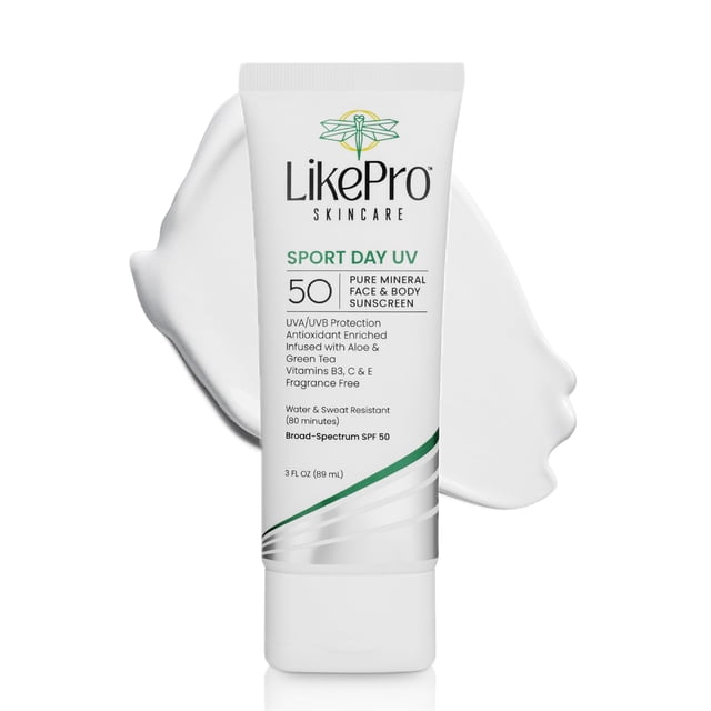 Protector solar mineral LIKEPRO Sport FPS 50 para rostro y cuerpo 89 ml